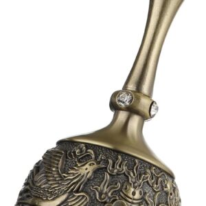 Hand Bell Brass Dinner Call Bells Loud Service Ringing Bell Tibetan Handbells