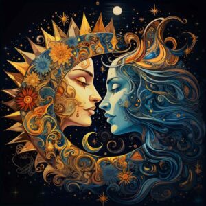 ZHOUSUFEN Tarot Tablecloth Spiritual Divinations Cloth Moon Table Cloth